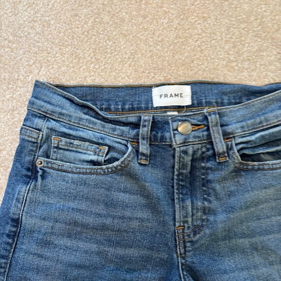 FRAME Denim Bixby Straight Leg Jeans - Size 24 - Picture 10 of 10